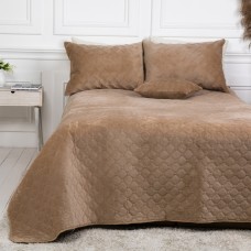 Покрывало ТЕП "VELOUR" 150*210 см золотой беж/ромб круглый