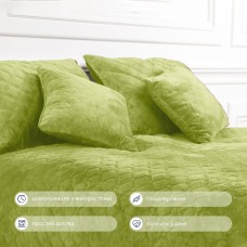 Покрывало ТЕП "VELOUR" 220*240 см салатовый/ромб круглый
