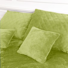 Покрывало ТЕП "VELOUR" 220*240 см салатовый/ромб круглый