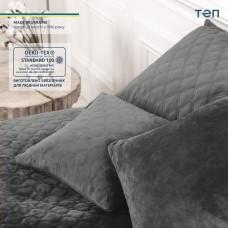 Покрывало ТЕП "VELOUR" 150*210 см серый/ромб круглый