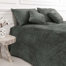 Покрывало ТЕП "VELOUR" 220*240 см серый/ромб круглий