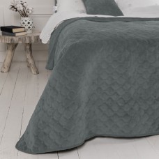 Покрывало ТЕП "VELOUR" 220*240 см серый/ромб круглий