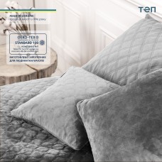 Покрывало ТЕП "VELOUR" 240*260 см светло-серый/ромб круглый