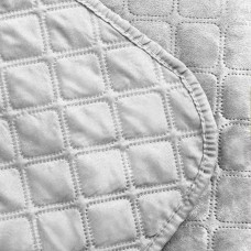 Покрывало ТЕП "VELOUR" 150*210 см светло-серый/ромб круглый