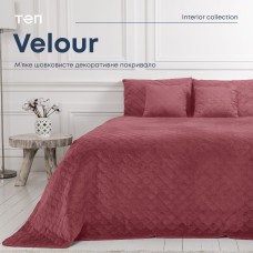 Покрывало ТЕП "VELOUR" 240*260 см Mesa Rose/ромб круглый