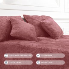 Покрывало ТЕП "VELOUR" 240*260 см Mesa Rose/ромб круглый