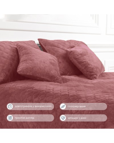 Покривало ТЕП "VELOUR" 150*210 см Mesa Rose/круглий ромб