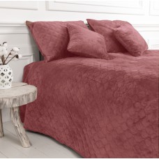 Покрывало ТЕП "VELOUR" 240*260 см Mesa Rose/ромб круглый