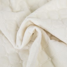 Покрывало ТЕП "VELOUR" 150*210 см молочный/ромб круглый