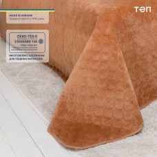 Покривало ТЕП "VELOUR" 220*240 см 1шт Кофейный/Ромб круглый