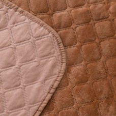 Покрывало ТЕП "VELOUR" 240*260 см кофейный/ромб круглый