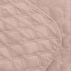 Покрывало ТЕП "VELOUR" 150*210 см пудровый/ромб круглый