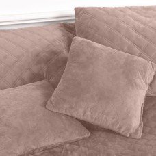 Покрывало ТЕП "VELOUR" 150*210 см пудровый/ромб круглый