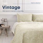Покрывало ТЕП "VINTAGE" 180*240 см 1шт наволочка 50*70 см 1шт Бежевый/Аравийская ночь