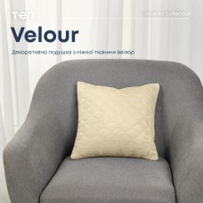 Подушка декоративна "VELOUR" 40*40 см бежевий