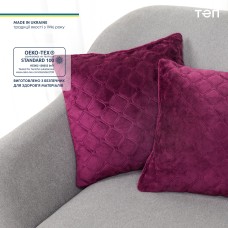 Подушка декоративная "VELOUR" 40*40 см бордовый