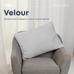 Подушка декоративна "VELOUR" 50*70 см світло-сірий