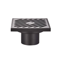 KOER FD10-100x100-180-BLACK Душевой трап 100x100мм, прямой отвод (Цвет черный) (50 шт/ящ)