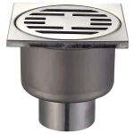 CHAMPION DRAIN-01-10x10-180 Душевой трап из нержавеющей стали 100x100мм, прямой отвод (36 шт/ящ)