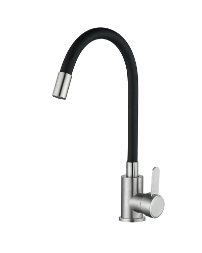 Змішувач для кухні MIXXUS FAN-011 REFL.BLACK з сил.вил. з нерж. ст. SUS304 (кол. чорний) (MI6105)
