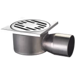 CHAMPION DRAIN-02-10x10-90 Душевой трап из нержавеющей стали 100x100мм, угловой отвод (36 шт/ящ)