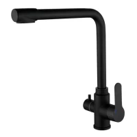 ZERIX DAX-021 BLACK Смеш. для кухни из нерж. стали SUS304 из исх. для пит.воды (кол.черный)(10 шт/ящ)