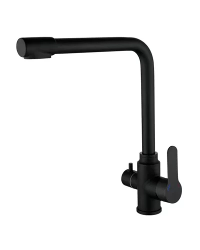 ZERIX DAX-021 BLACK Смеш. для кухни из нерж. стали SUS304 из исх. для пит.воды (кол.черный)(10 шт/ящ)