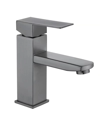 Смеситель для умывальника с нерж. стали SUS304 (кол. графит) MIXXUS KUB-001 GRAPHITE (MI6093)