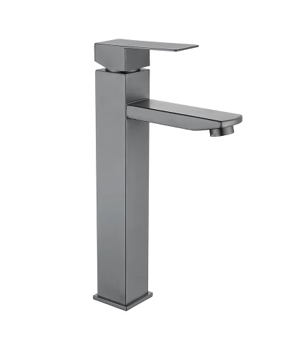 Смеситель для умывальника MIXXUS KUB-001-HIGH GRAPHITE из нерж. стали SUS304 (кол.графит) (MI6094)