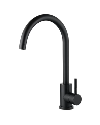 Смеситель для кухни ZERIX LUX-011 BLACK из нерж. стали SUS304 (кол. черный) (ZX4868)