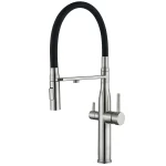 Зміш.для кух. MIXXUS VTM-021 REFL.BLACK з сил.вил. з нерж.ст.SUS304 з вих.для пит.води (MI6087)