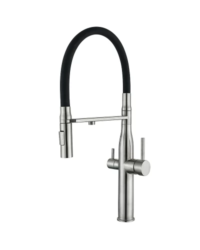 Зміш.для кух. MIXXUS VTM-021 REFL.BLACK з сил.вил. з нерж.ст.SUS304 з вих.для пит.води (MI6087)