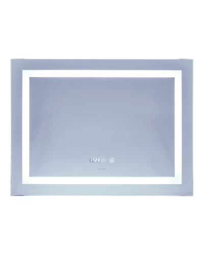 Зеркало Mixxus Warm MR02-80x60 (часы, LED-подсветка, антизапотевка) (MI6004)