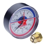 Термоманометр аксиальный (KOER KM.802A) (0-10 bar). D=80мм. 1/2'' (KR0224)