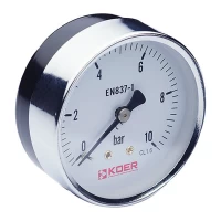 Манометр аксіальний (KOER KM.611A) (0-10 bar). D = 63мм. 1/4'' (KR0212)