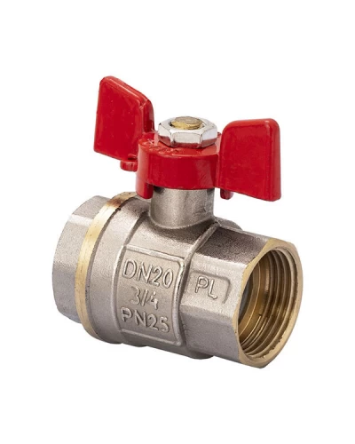 Кран шаровой FERRO PL 3/4" ГГМ art. 602 (латунный шар) (FE0557)
