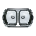 Кухонная мойка HAIBA 80x49 DOUBLE (polish) (HB0573)