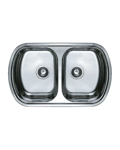 Кухонная мойка HAIBA 80x49 DOUBLE (polish) (HB0573)