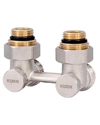 Узел нижнего подключения радиатора 3/4'' угловой (комплект) KOER KR.1132 (KR2816)