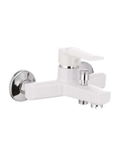 Смеситель для ванны PLAMIX Oscar-009 White (без шланга и воронки) (PM0025)