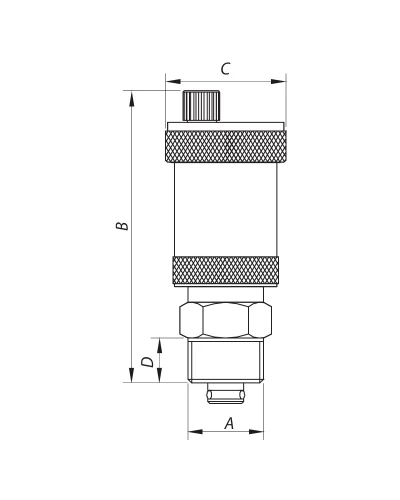 Отвод воздуха автоматический прямой с обратным клапаном 1/2" KOER KR.1254 (KR2667)