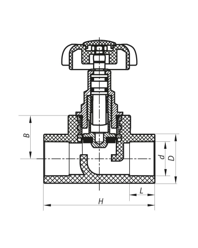 Кран вентильный 63 KOER PPR K0188.PRO (KP0242)