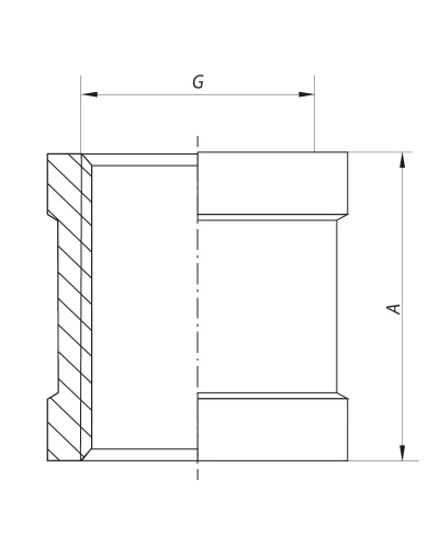 З'єднувальна муфта 1/2" (хром) KOER KF.C06.CHR (KF0116)