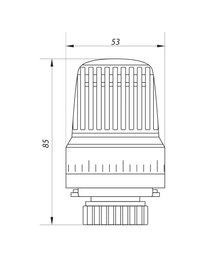 Термоголовка радиатора M30x1.5 KOER KR.1330 (KR2676)