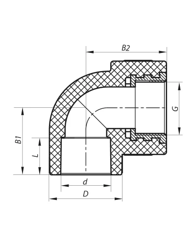 Угол ВР 32x1F PPR KOER K0117.PRO (KP0139)