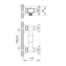 Смеситель для душа ZERIX JIK5 102-A (ZX0407)