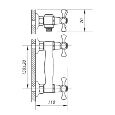 Смеситель для душа ZERIX TMK5 722 (ZX2896)