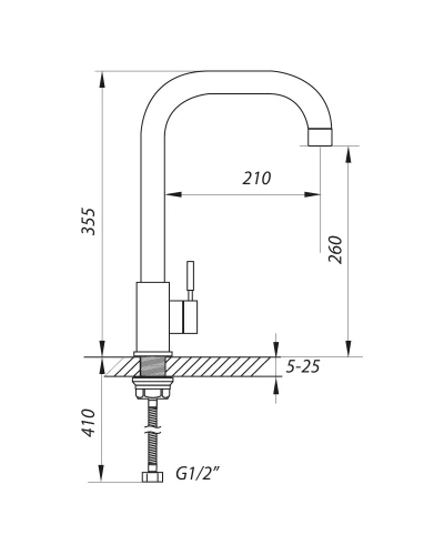 Смеситель для кухни ZERIX LR4998-4 (ZX0572)