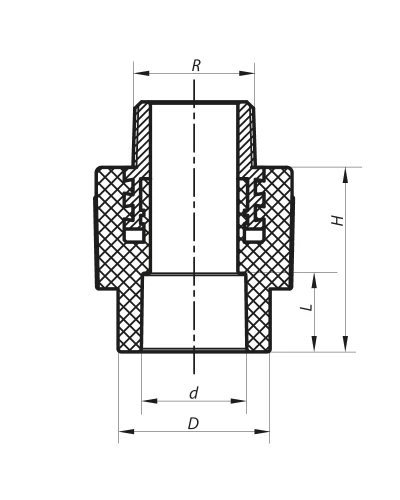 З'єднувальна муфта ЗР 25x3 /4M PPR KOER K0097.PRO (KP0116)