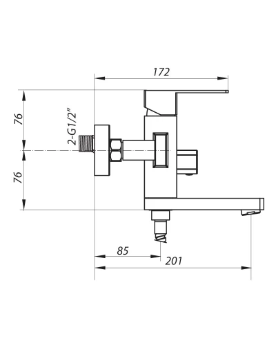 Змішувач для ванни ZERIX LR73233 (LL1475)